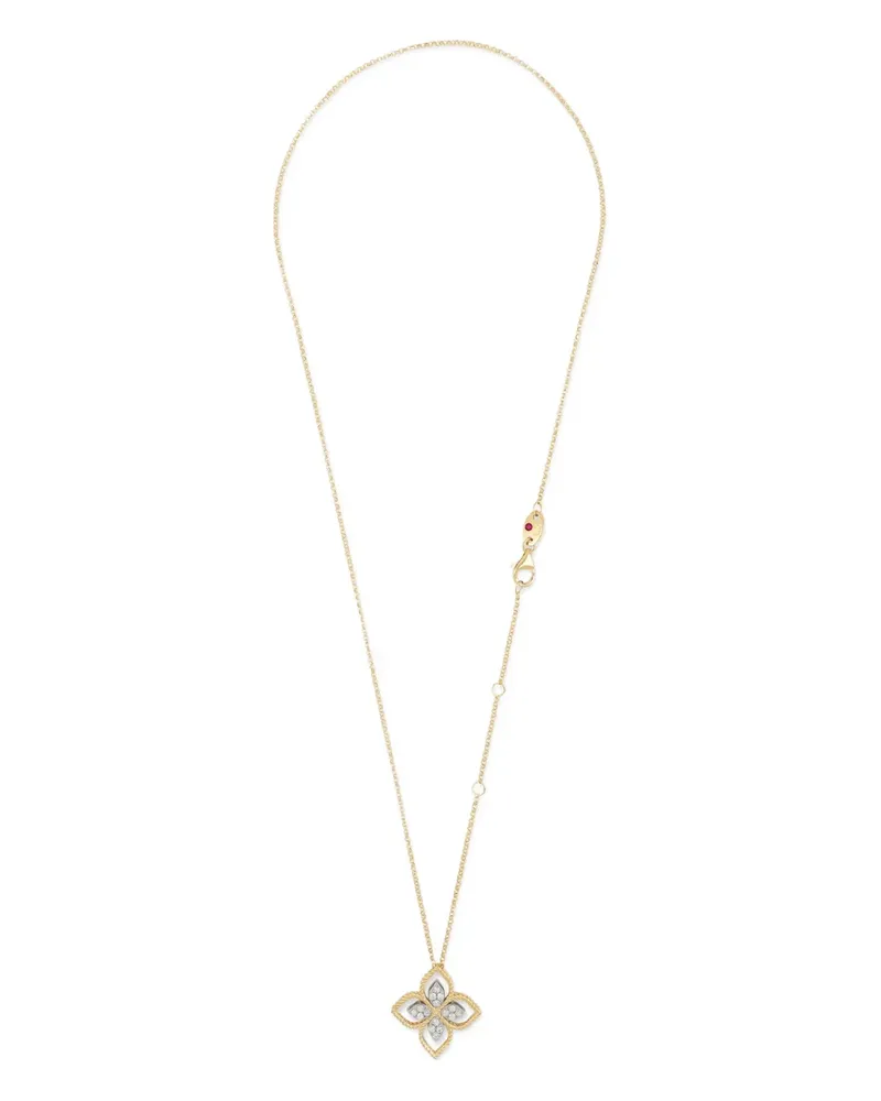 Roberto Coin diamond flower pendant necklace - Gold Gold