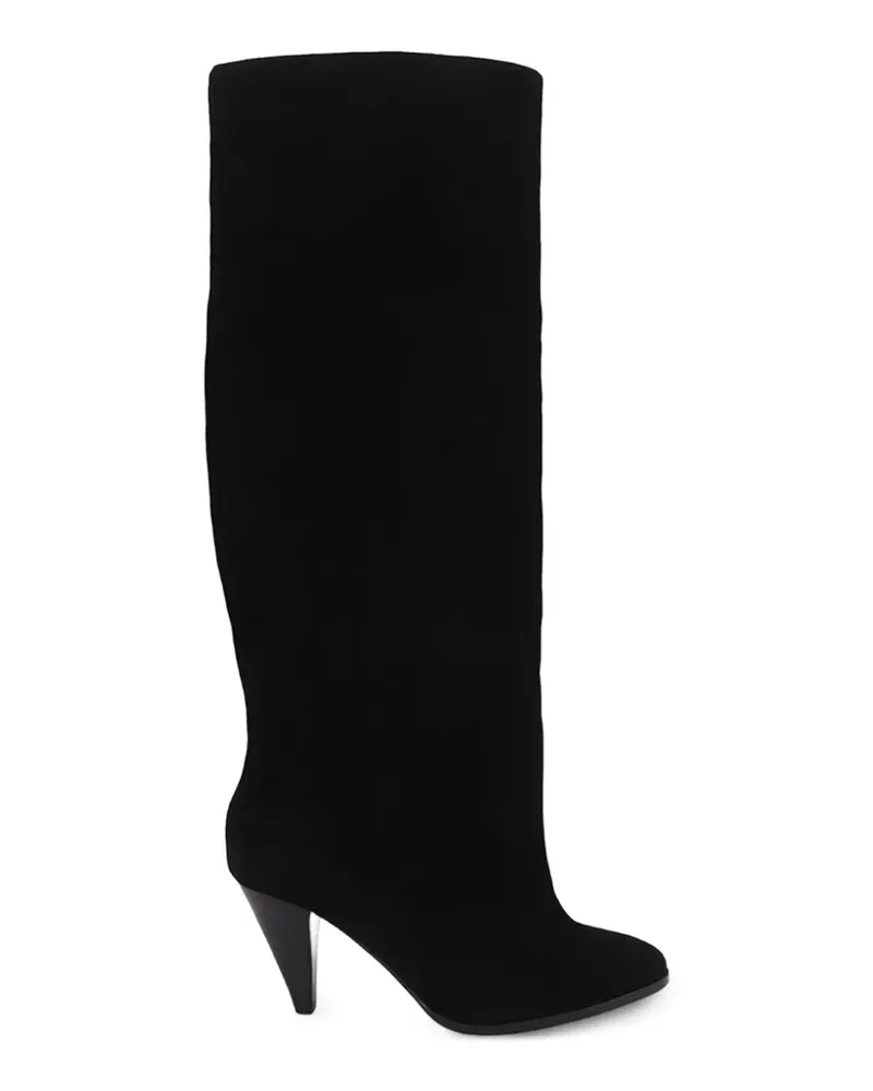 Kurt Geiger Lambeth Stiefel aus Wildleder mit lockerem Schaft - Schwarz Schwarz