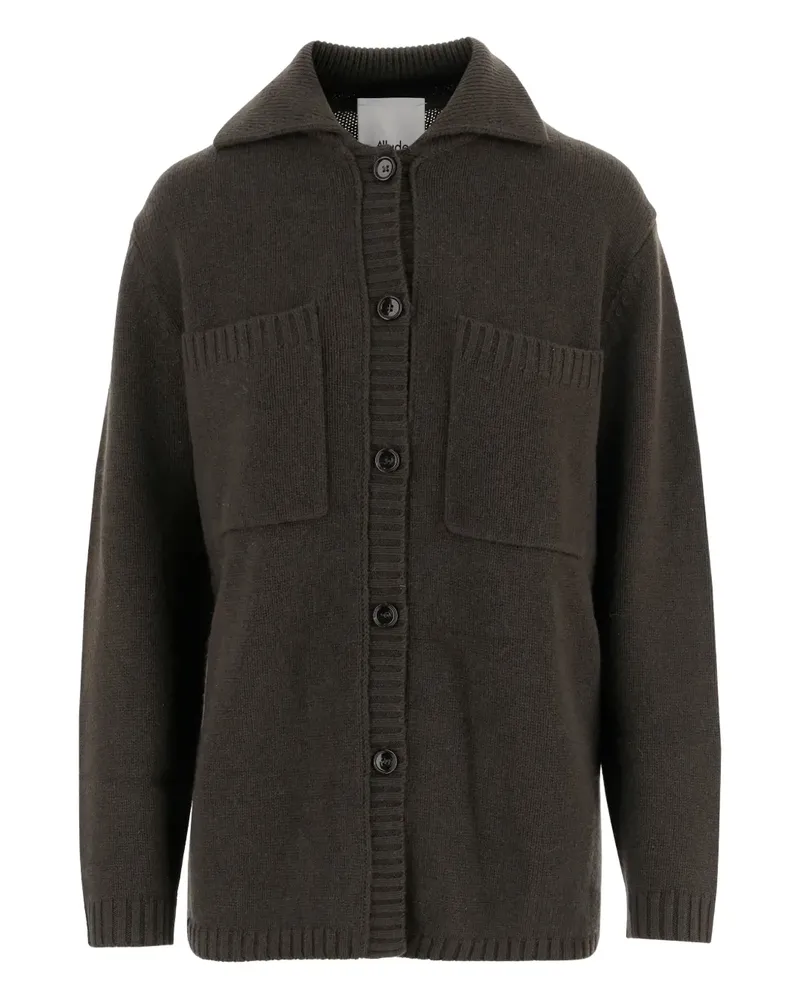 ALLUDE Geknöpfter Cardigan mit aufgesetzten Taschen - Braun Braun