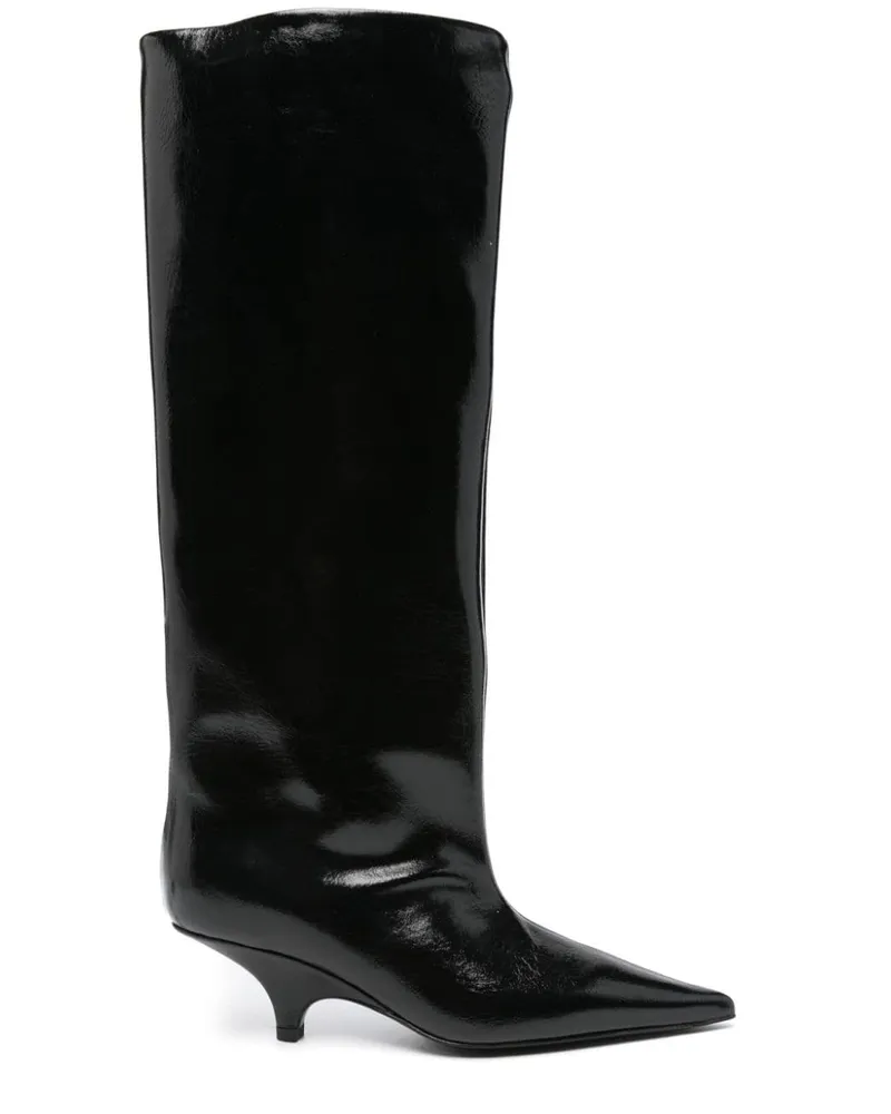 Totême The Wedge-Heel Stiefel 55mm - Schwarz Schwarz