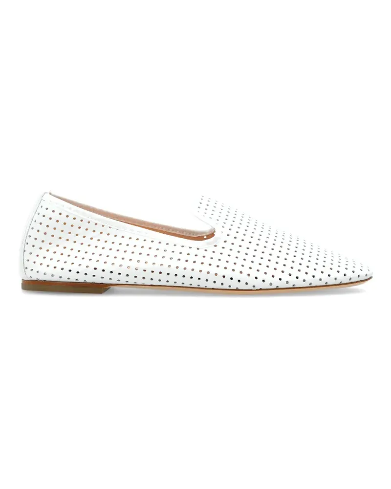 Attilio Giusti Leombruni Perforierte Lucy Loafer - Weiß Weiß