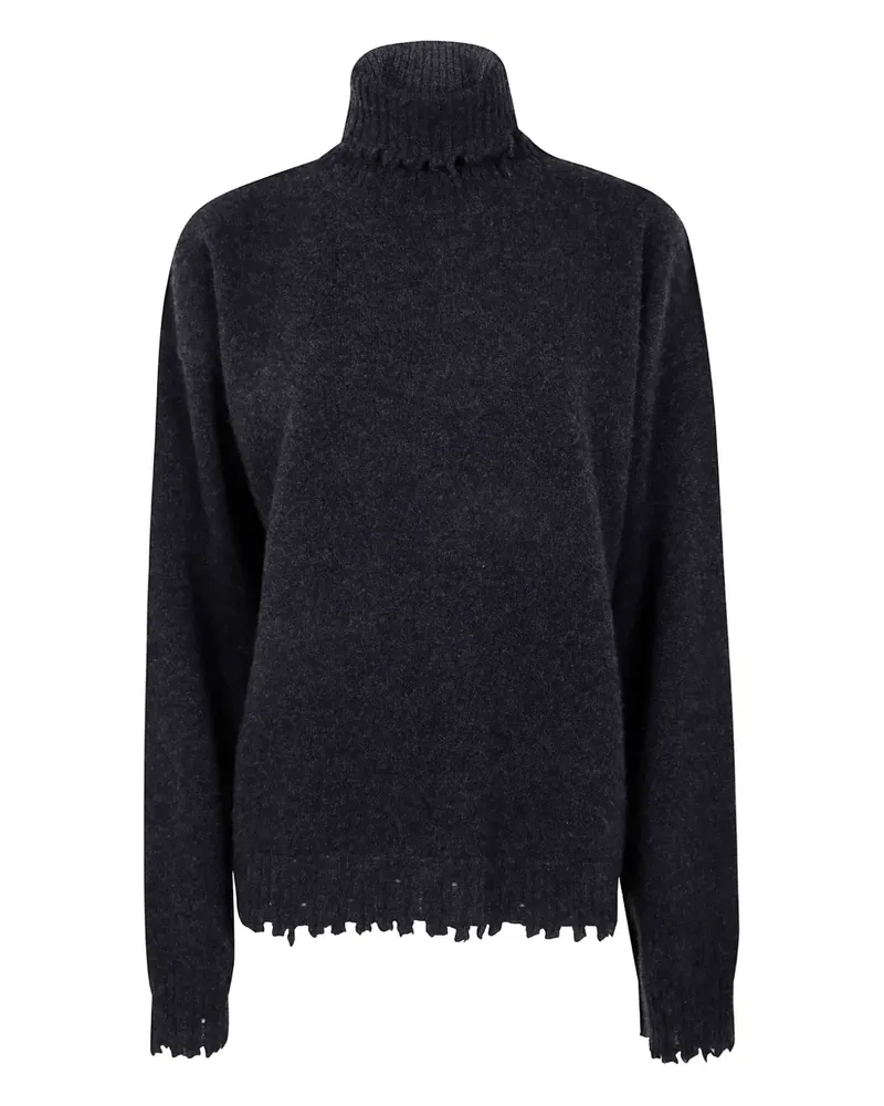 Uma Wang Gerüschter Rollkragenpullover - Grau Grau