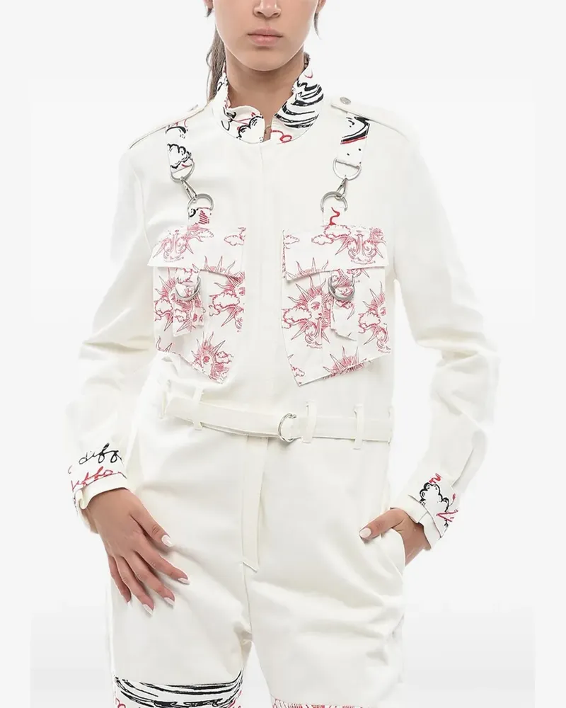 Stella McCartney graphic-print jacket - Weiß Weiß