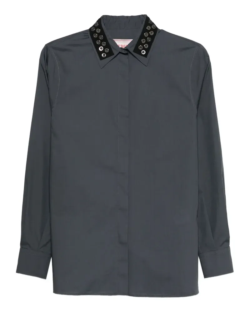 Iceberg embellished-collar shirt - Grau Grau