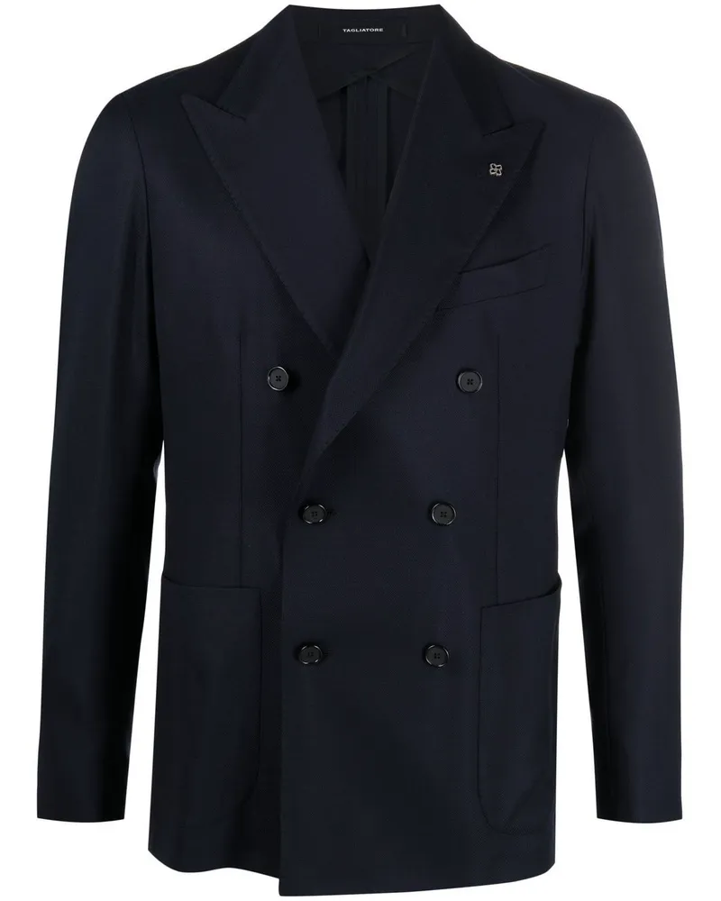 Tagliatore Doppelreihiges Sakko - Blau Blau