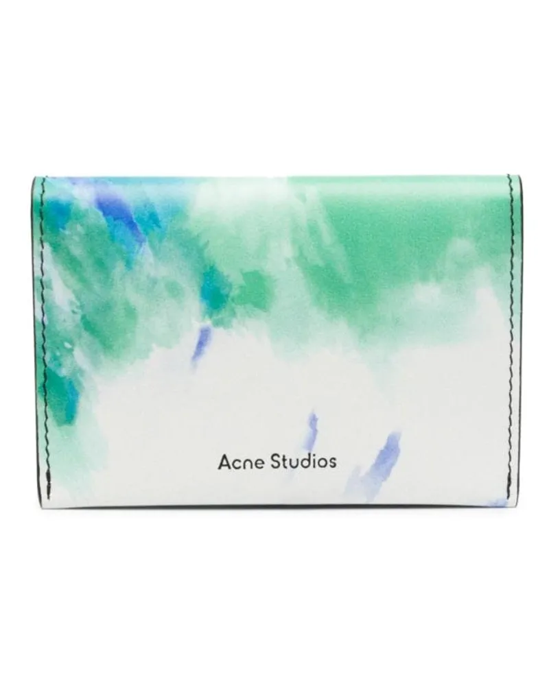 Acne Studios Portemonnaie mit abstraktem Print - Blau Blau