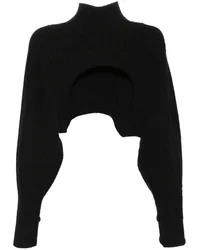 Simone Rocha Pullover mit Zopfmuster Schwarz