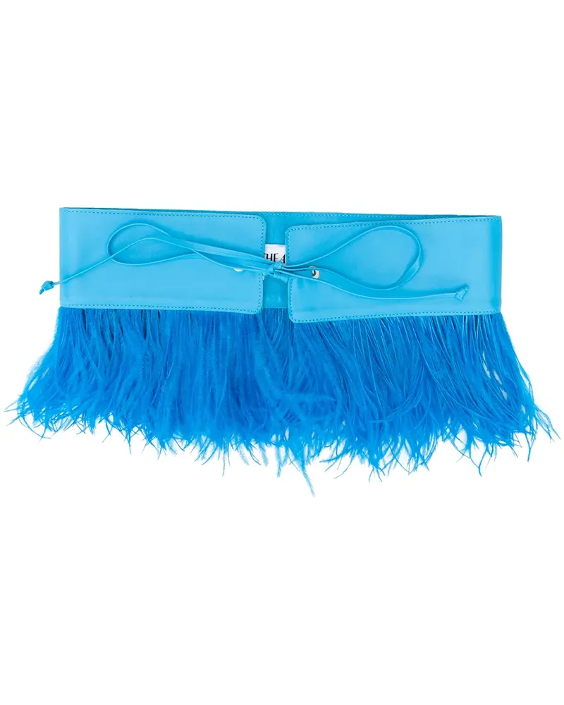 ATTICO Gürtel mit Federn - Blau Blau