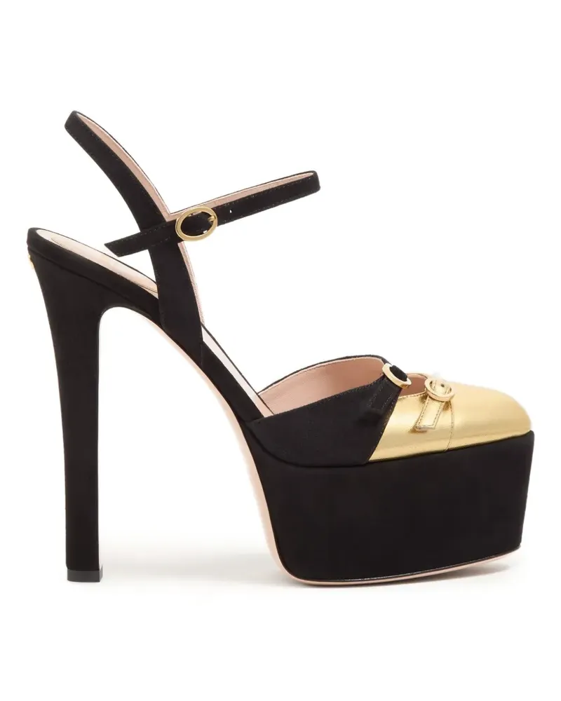 Valentino Garavani Crasher platform pumps in suede 145mm - Schwarz Schwarz