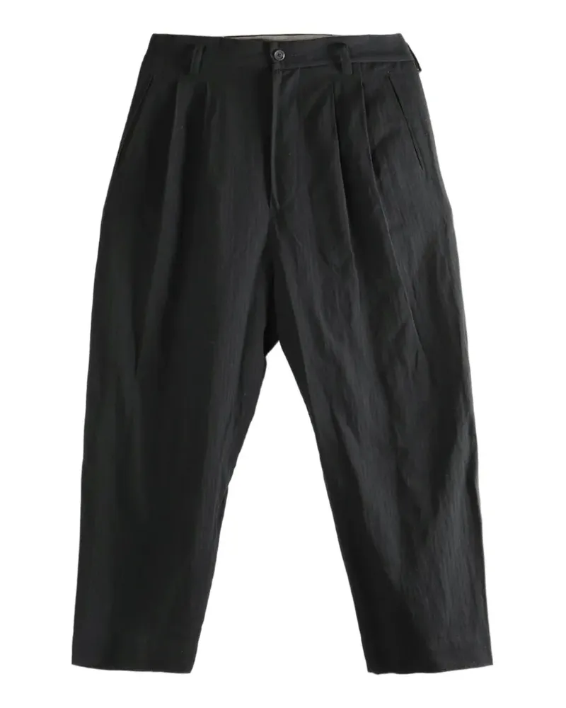 Ziggy Chen Plissierte Hose - Schwarz Schwarz
