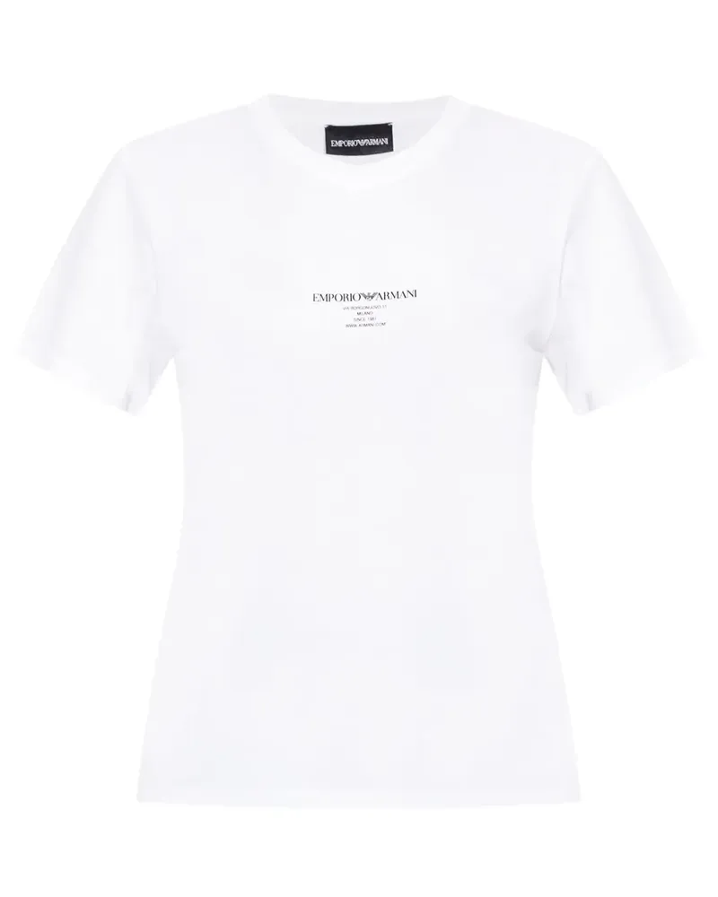 Emporio Armani T-Shirt mit Logo-Print - Weiß Weiß