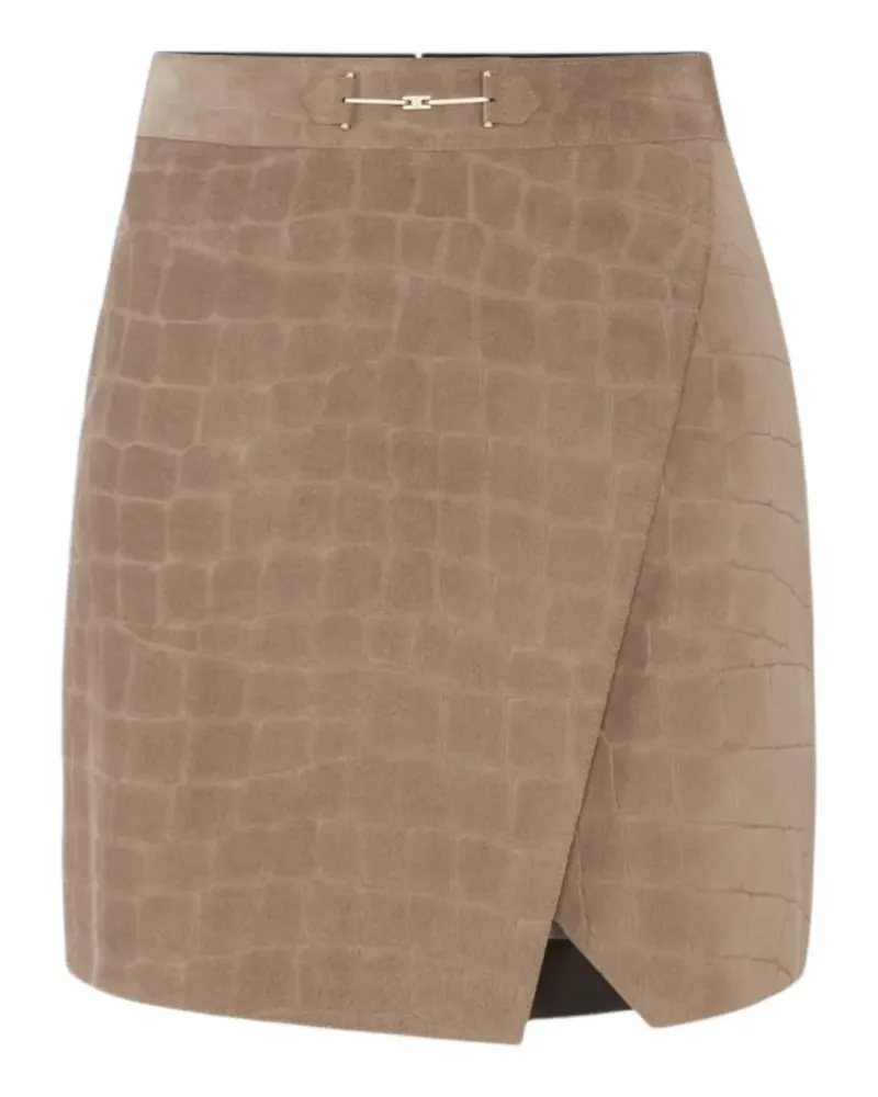 Elisabetta Franchi Rock mit Alligator-Print - Nude Nude