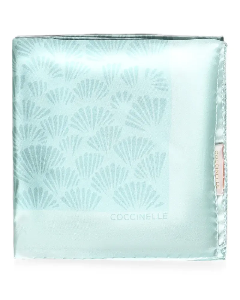 Coccinelle shell-print silk scarf - Blau Blau
