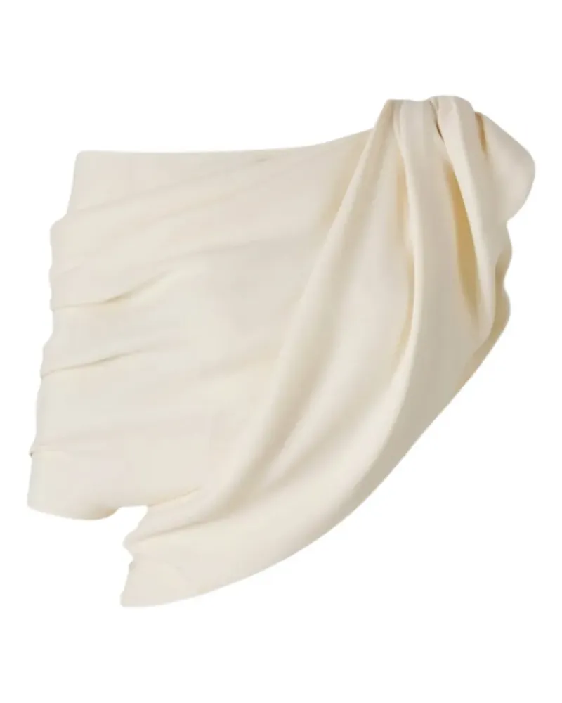 Balenciaga one-shoulder draped top - Nude Nude