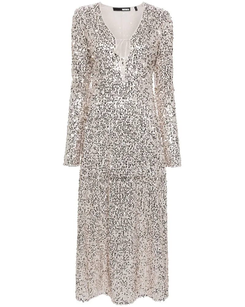 ROTATE Birger Christensen Kleid mit Pailletten - Nude Nude