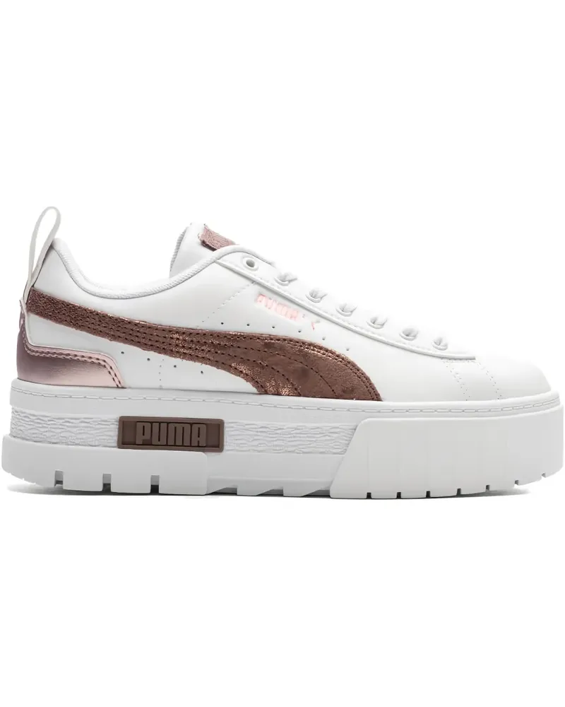 Puma Mayze Glam Flatform-Sneakers - Weiß Weiß
