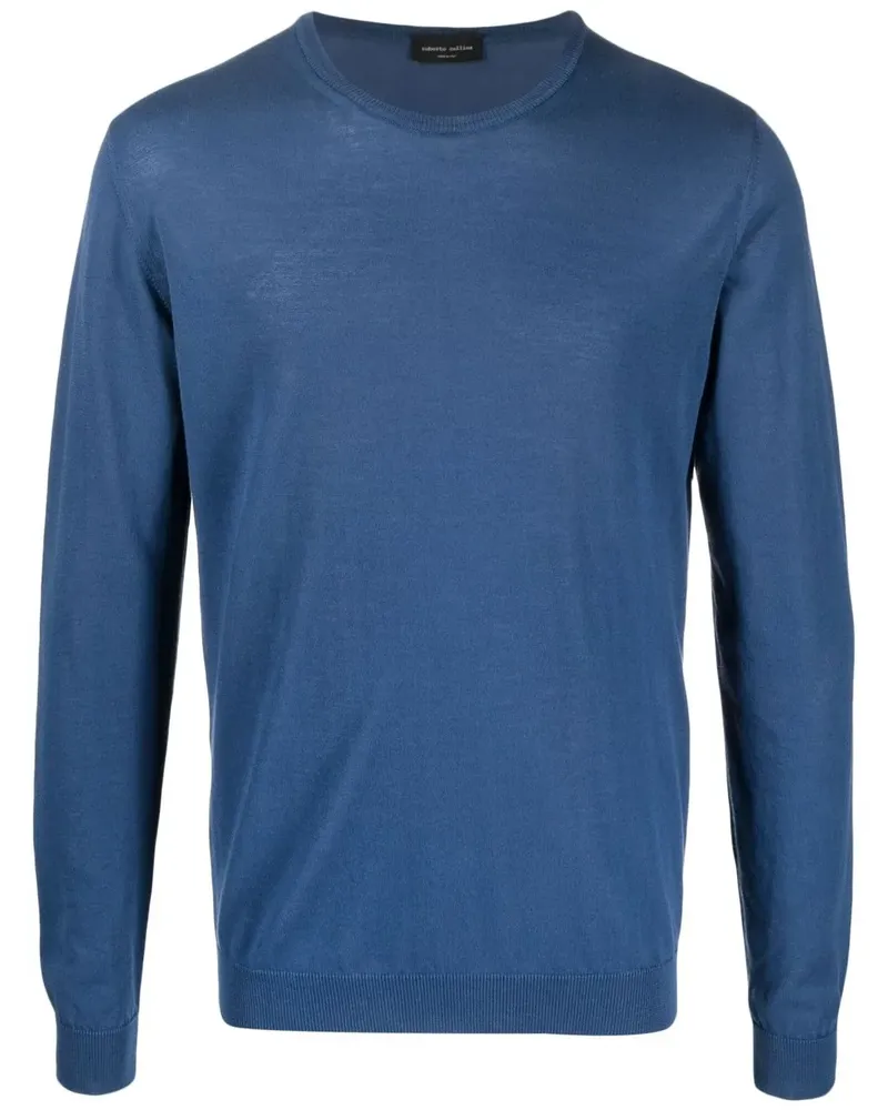 Roberto Collina Pullover mit rundem Ausschnitt - Blau Blau