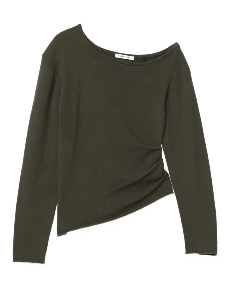 Helmut Lang Top mit asymmetrischem Saum - Grün Grün