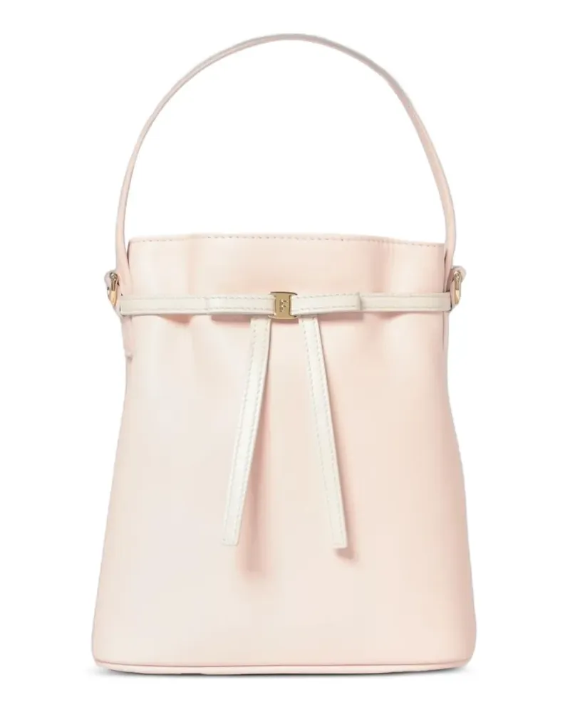 Ferragamo bow-detail bucket bag - Rosa Rosa