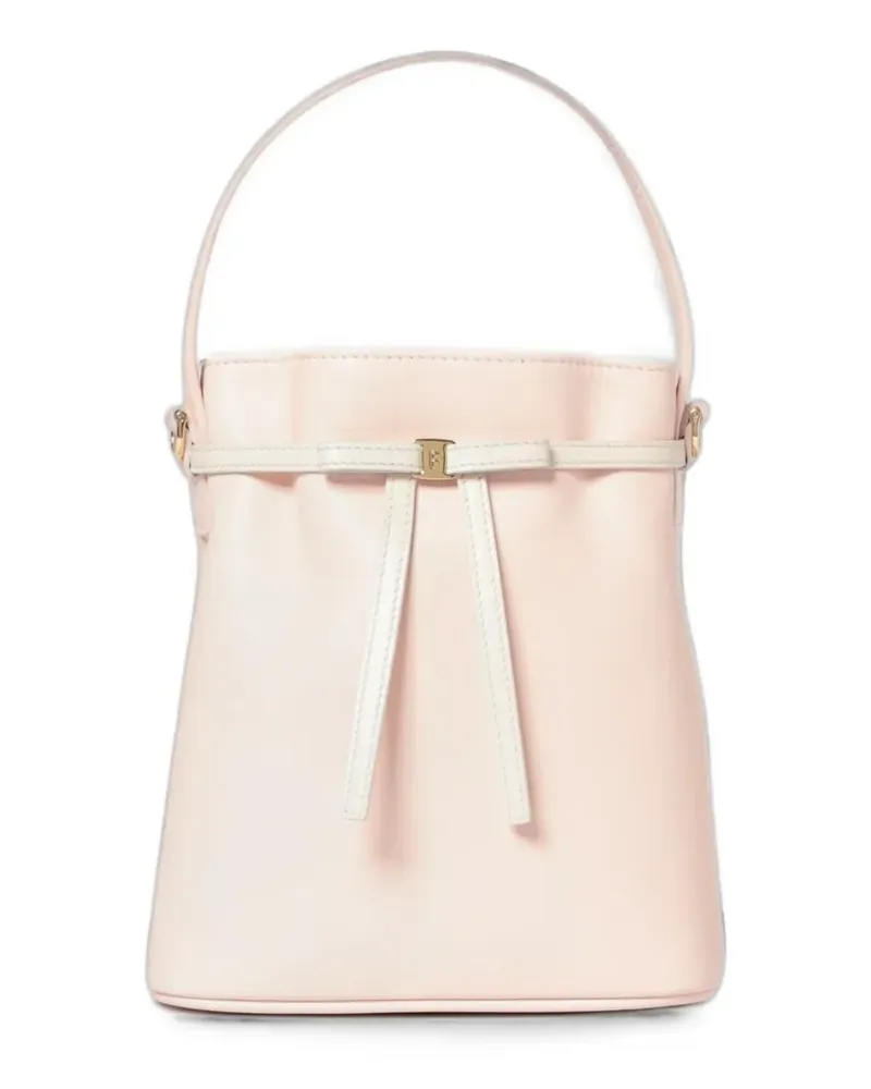Ferragamo bow-detail bucket bag - Rosa Rosa