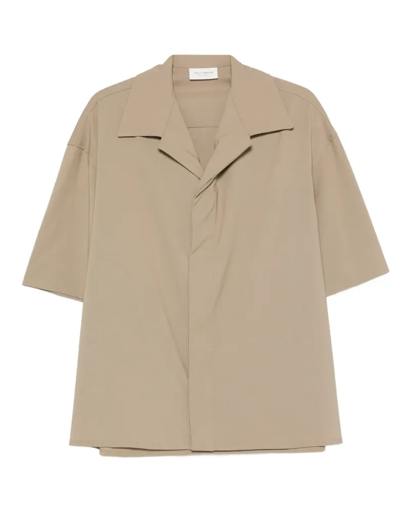 Yes London short-sleeve notched-collar shirt - Nude Nude