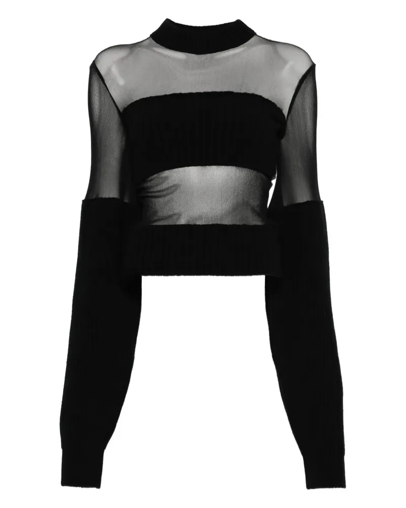 Jean Paul Gaultier Cropped-Pullover - Schwarz Schwarz