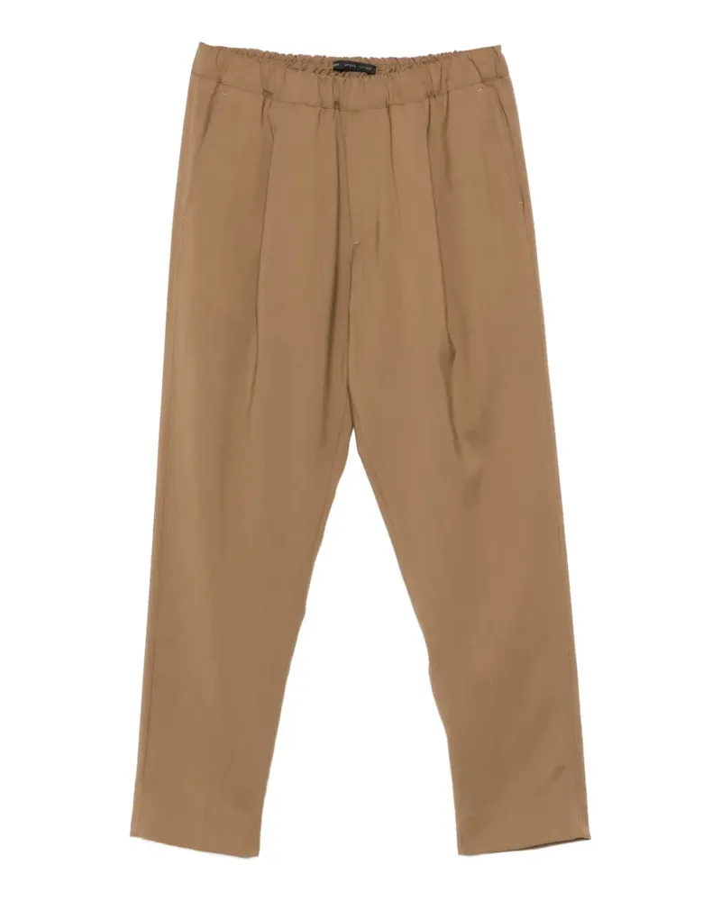 Low Brand pleated elasticated-waistband trousers - Nude Nude