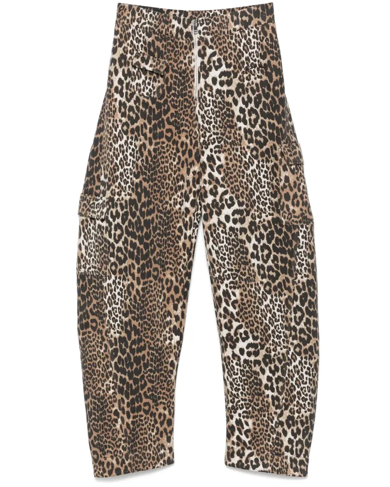 Ganni Hose mit Leoparden-Print - Braun Braun