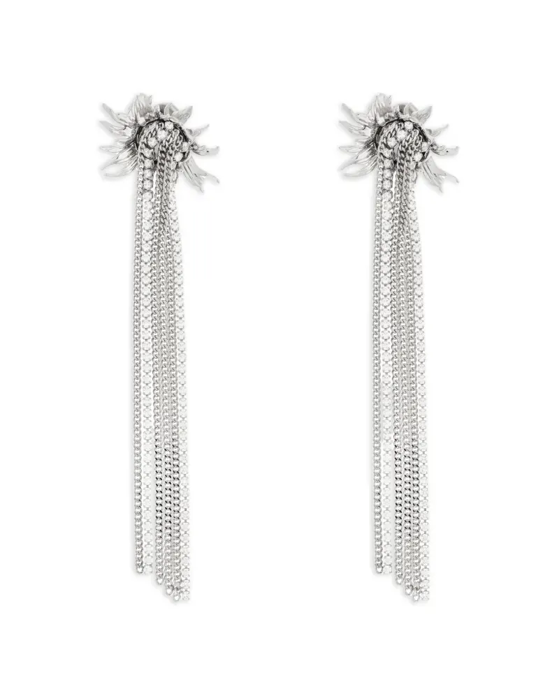 Alexander McQueen flower-motif earrings - Silber Silber