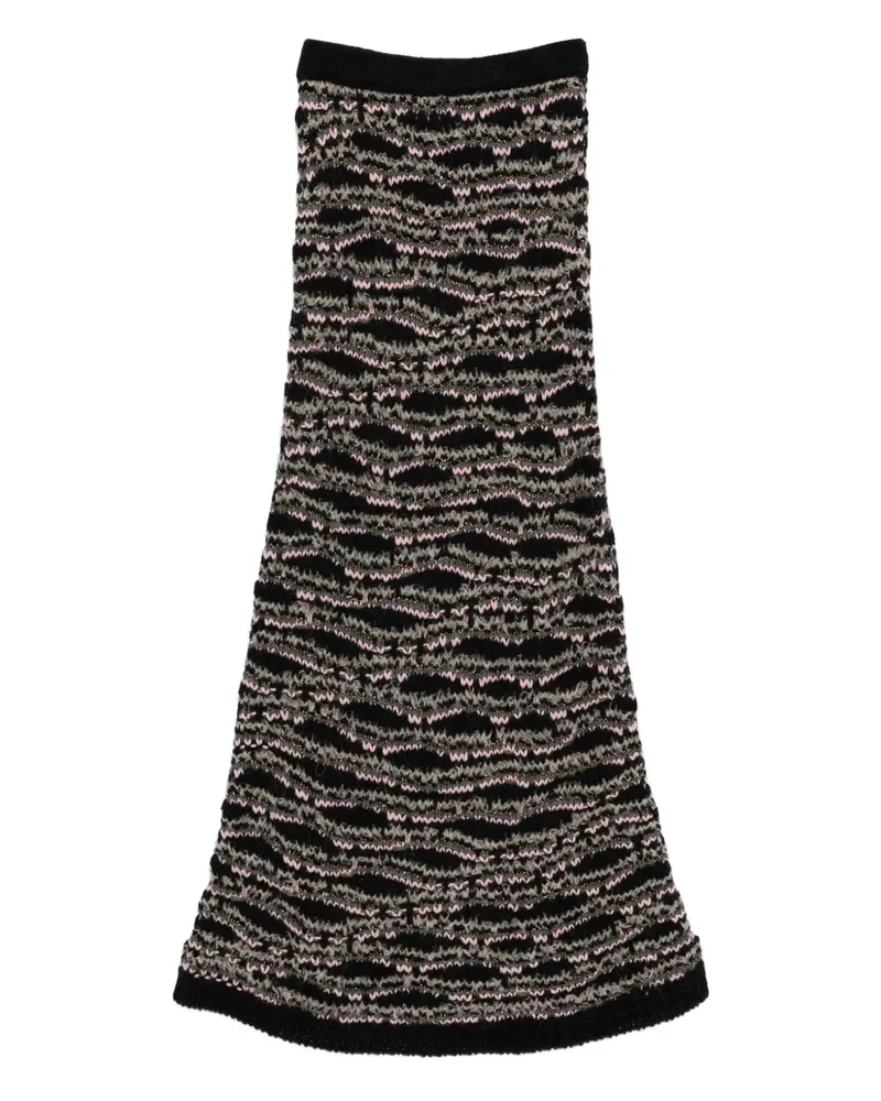 Kristina Ti Gestrickter Maxirock - Schwarz Schwarz