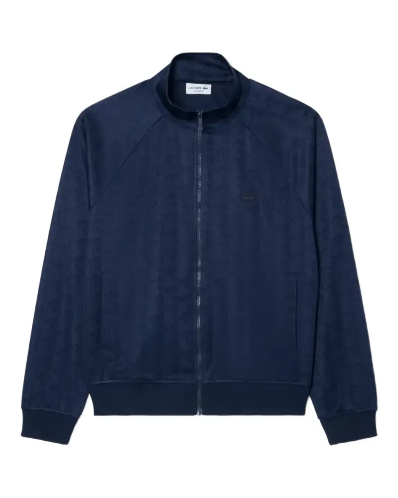 Lacoste Reißverschluss-Pullover mit Monogramm-Print - Blau Blau