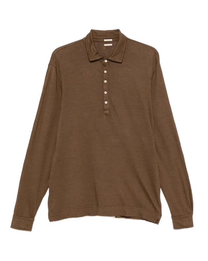 Massimo Alba long-sleeve polo shirt - Braun Braun