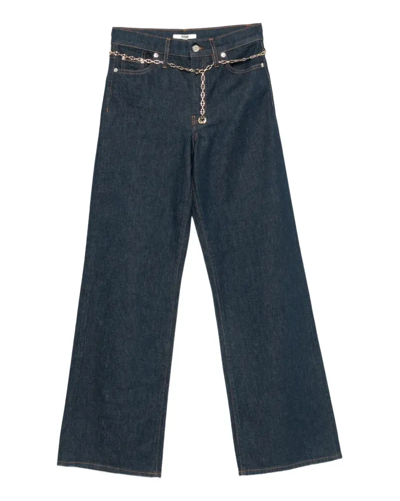 Maje Gerade Jeans mit Kettengürtel - Blau Blau