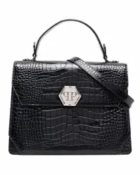 Philipp Plein Handtasche mit Logo-Prägung Schwarz