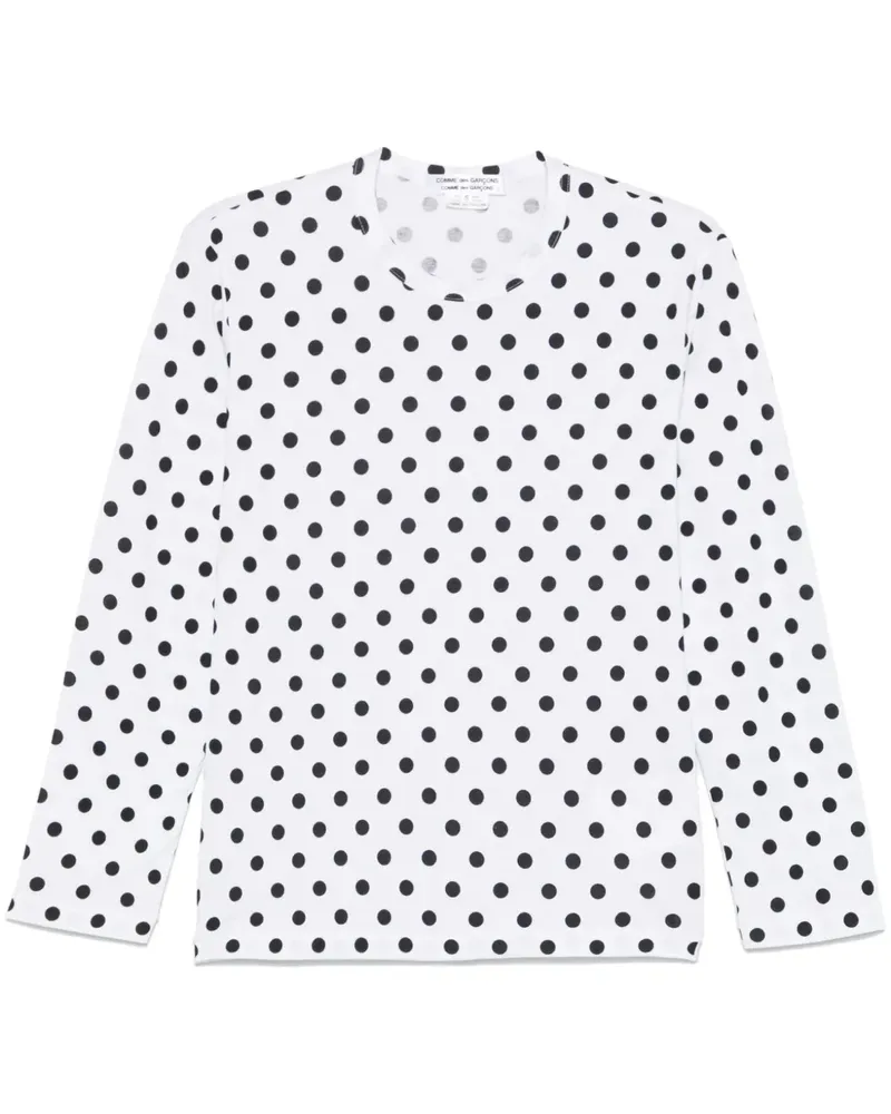 Comme des Garçons T-Shirt mit Polka Dots - Weiß Weiß