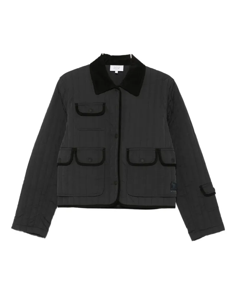 Kitsuné quilted jacket - Schwarz Schwarz