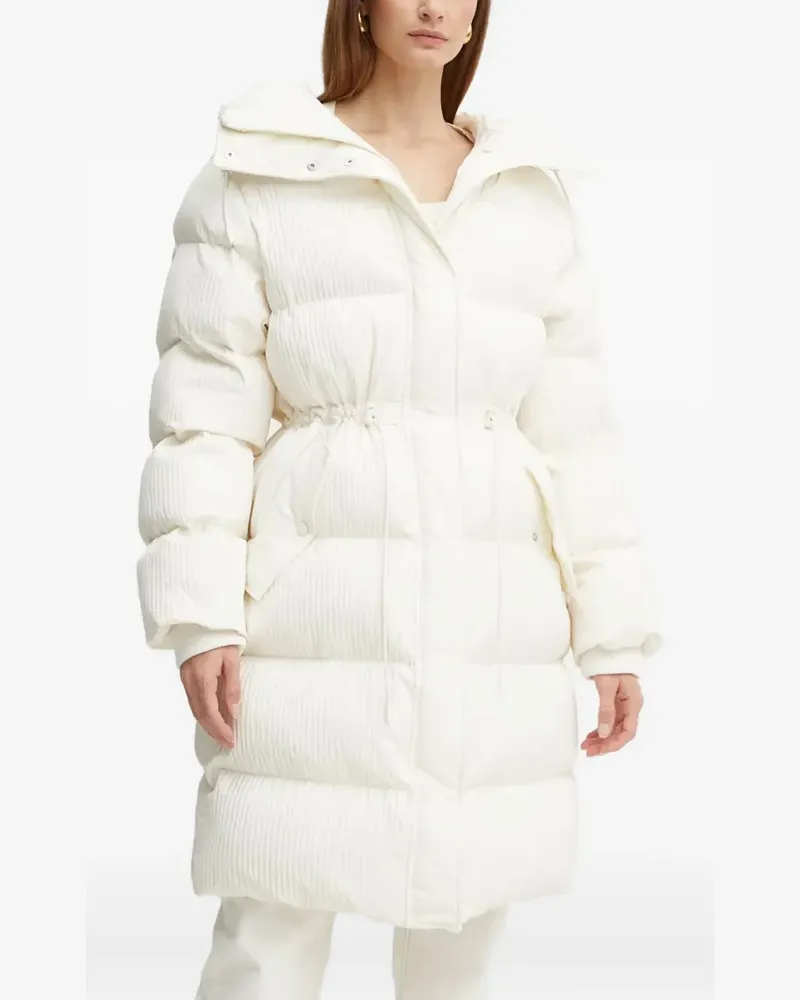 HUGO BOSS Papera Kapuzenmantel mit Kordelzug - Weiß Weiß