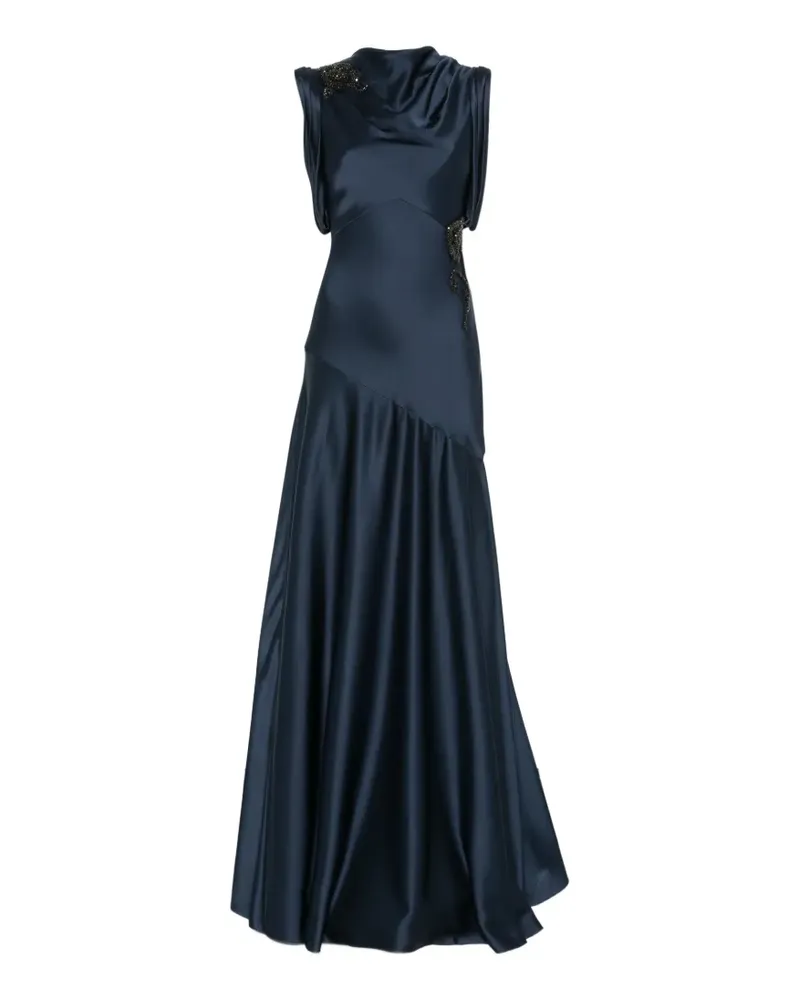 Erdem Drapiertes Abendkleid mit Verzierung - Blau Blau