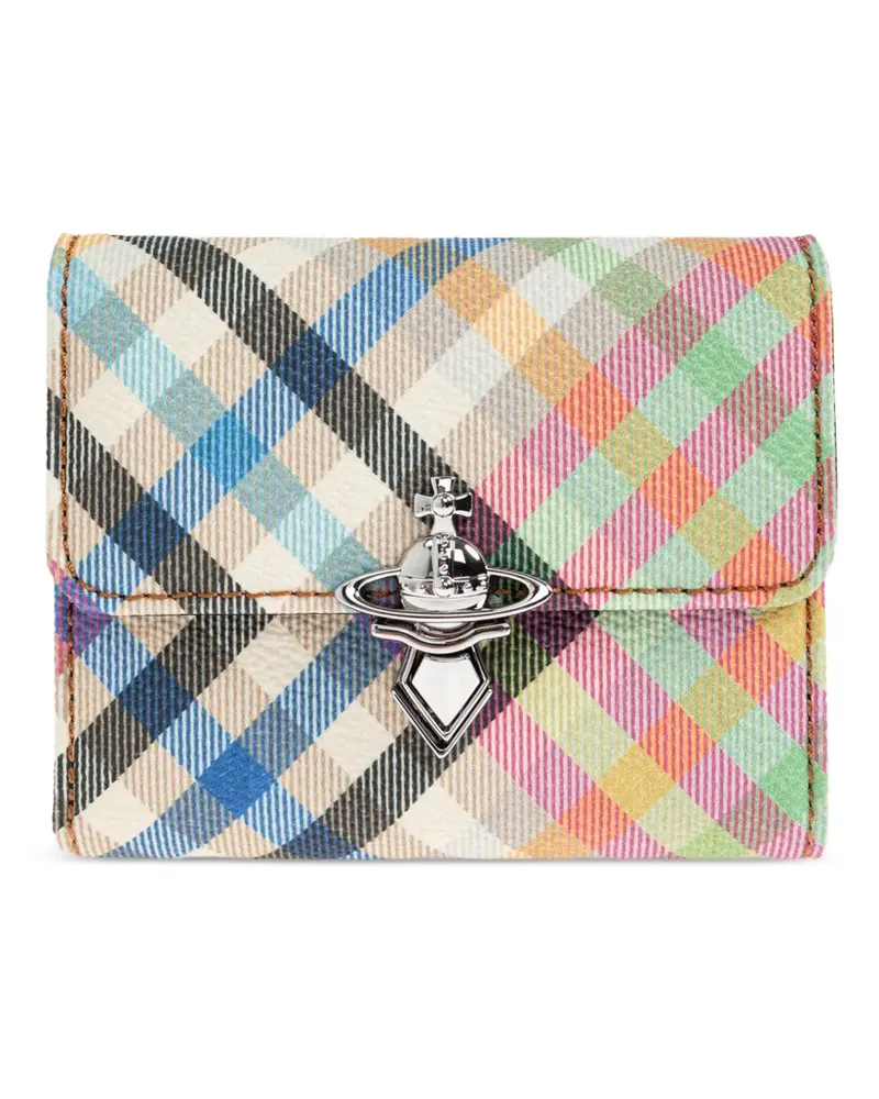 Vivienne Westwood Orb checked wallet - Nude Nude