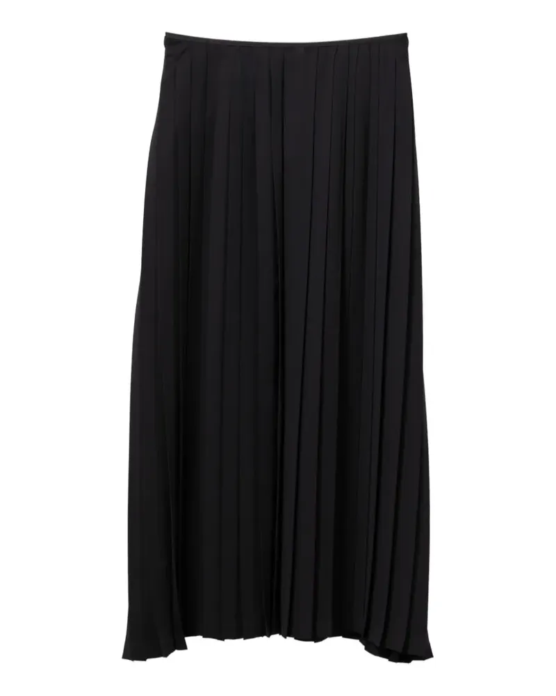 Junya Watanabe Midirock mit Falten - Schwarz Schwarz