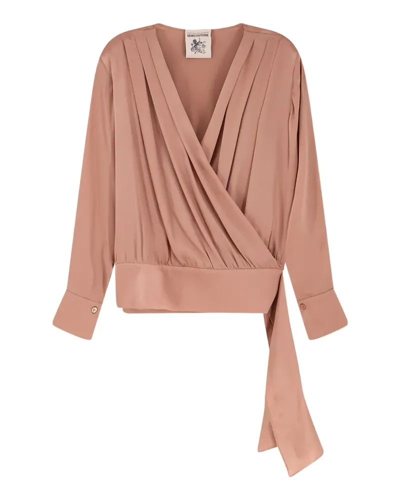 Semicouture Oberteil mit V-Ausschnitt - Rosa Rosa