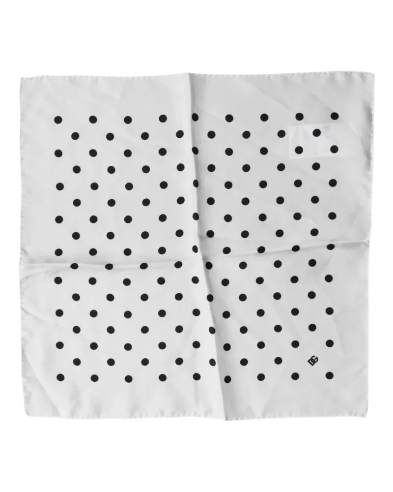 Dolce & Gabbana Schal mit Polka Dots - Weiß Weiß