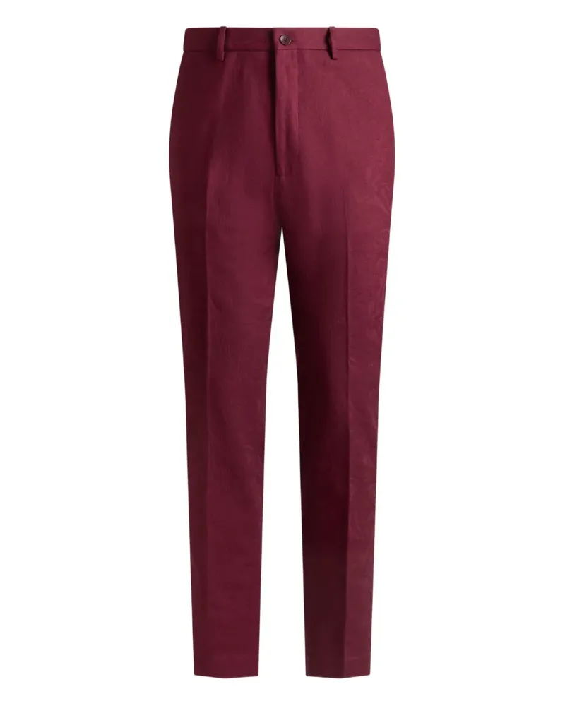 Etro Gerade Hose mit Jacquardmuster - Rot Rot