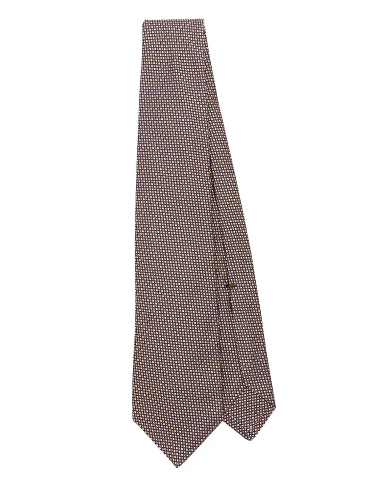 Kiton Krawatte aus Seide - Orange Orange