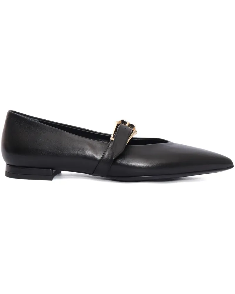 Sergio Levantesi VENERE56 buckle-strap ballet flats - Schwarz Schwarz