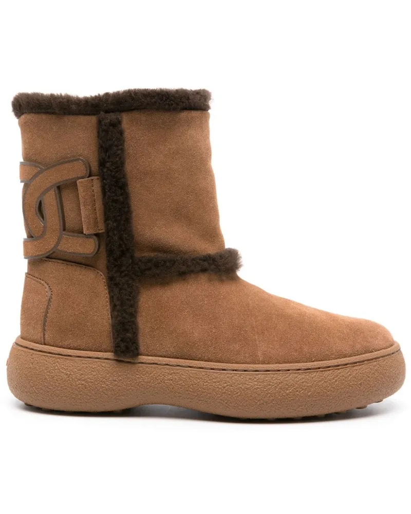 TOD'S Shearling-Stiefel - Braun Braun