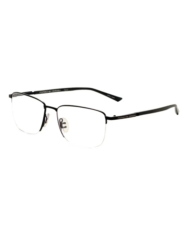 Porsche Design Brille mit eckigem Gestell - Schwarz Schwarz