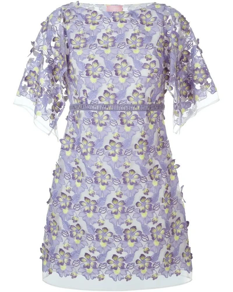 Giambattista Valli Kleid mit Blumenstickerei - Rosa Rosa