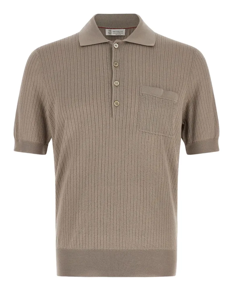Brunello Cucinelli cotton polo shirt - Nude Nude