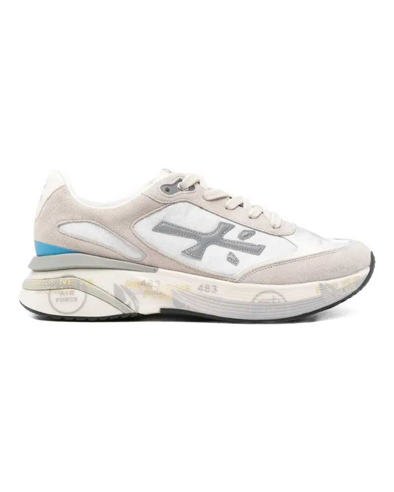 Premiata Moe Run logo-applique sneakers - Nude Nude